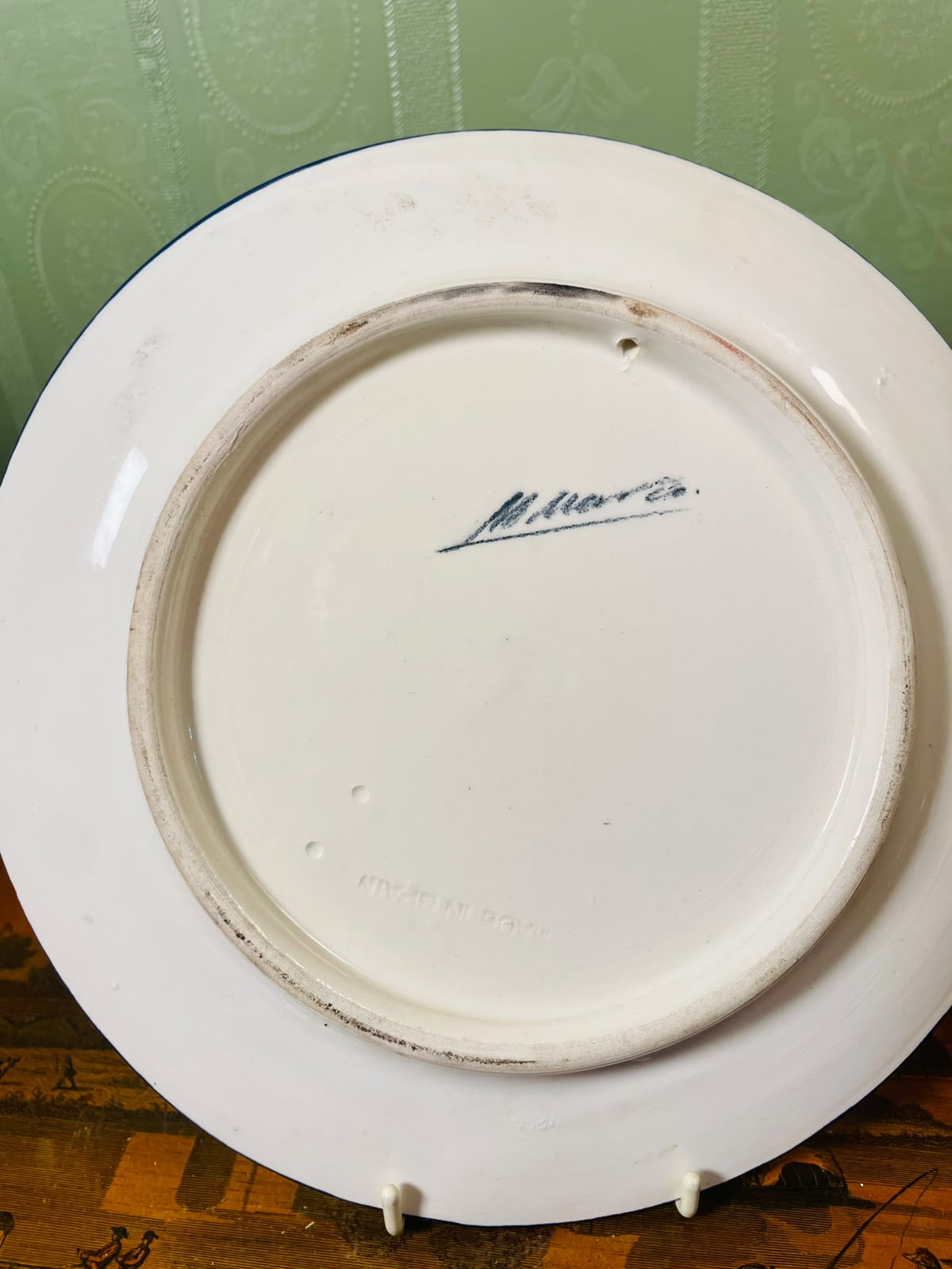 Portuguese Blue Botanical Decorative Plate 23cm