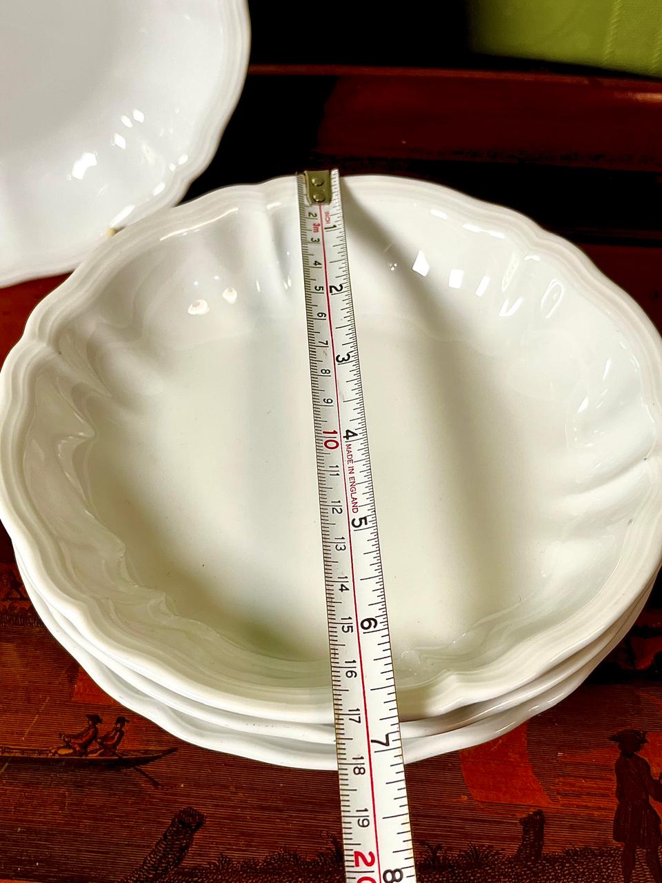 Richard Ginori Italy White Scalloped Porcelain Bowls Set of 4 – Vintage Italian Tableware