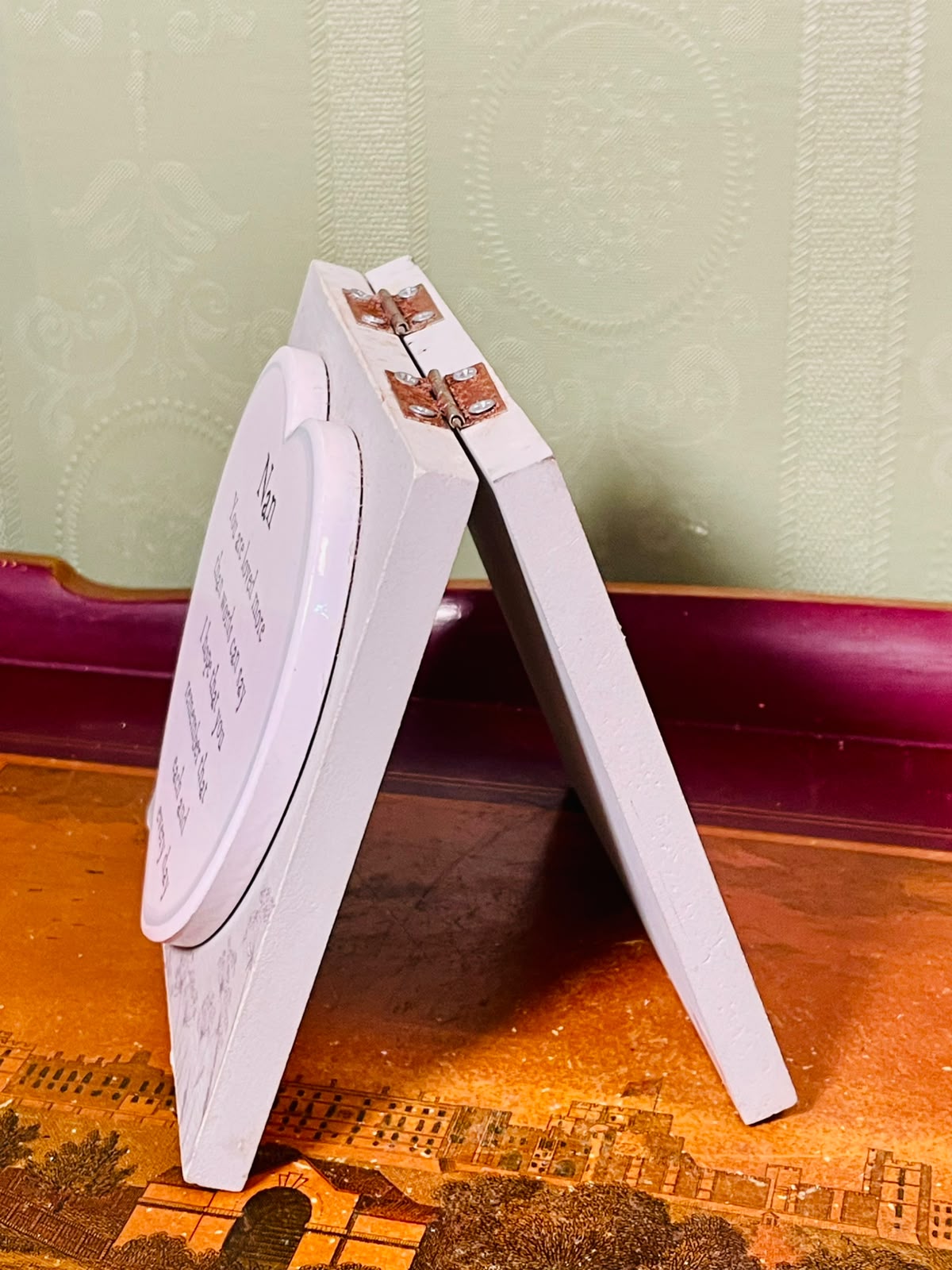 White Heart Sentiment Tabletop Plaque Approx. 12cm