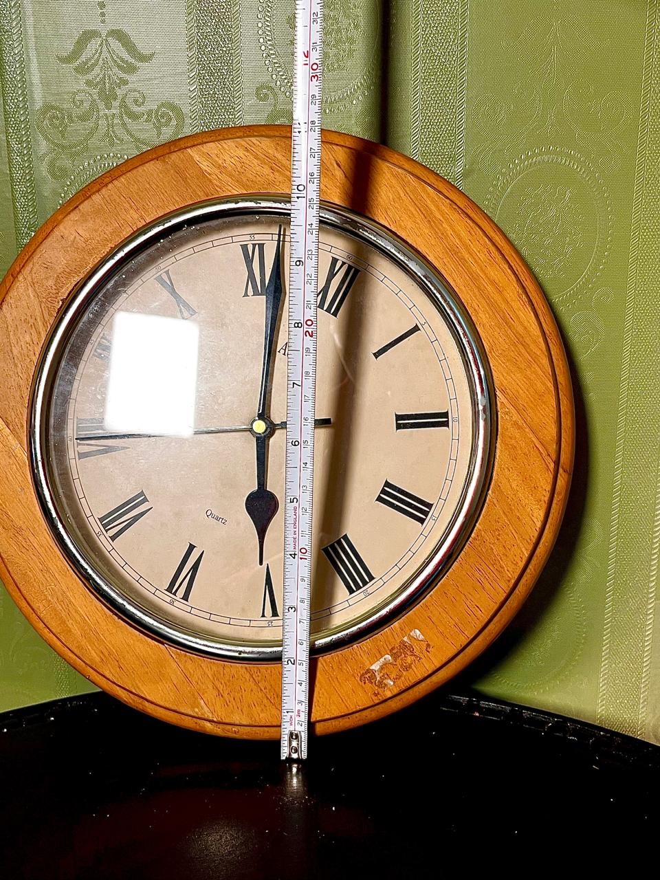 Vintage Actim Quartz Wooden Wall Clock 28cm