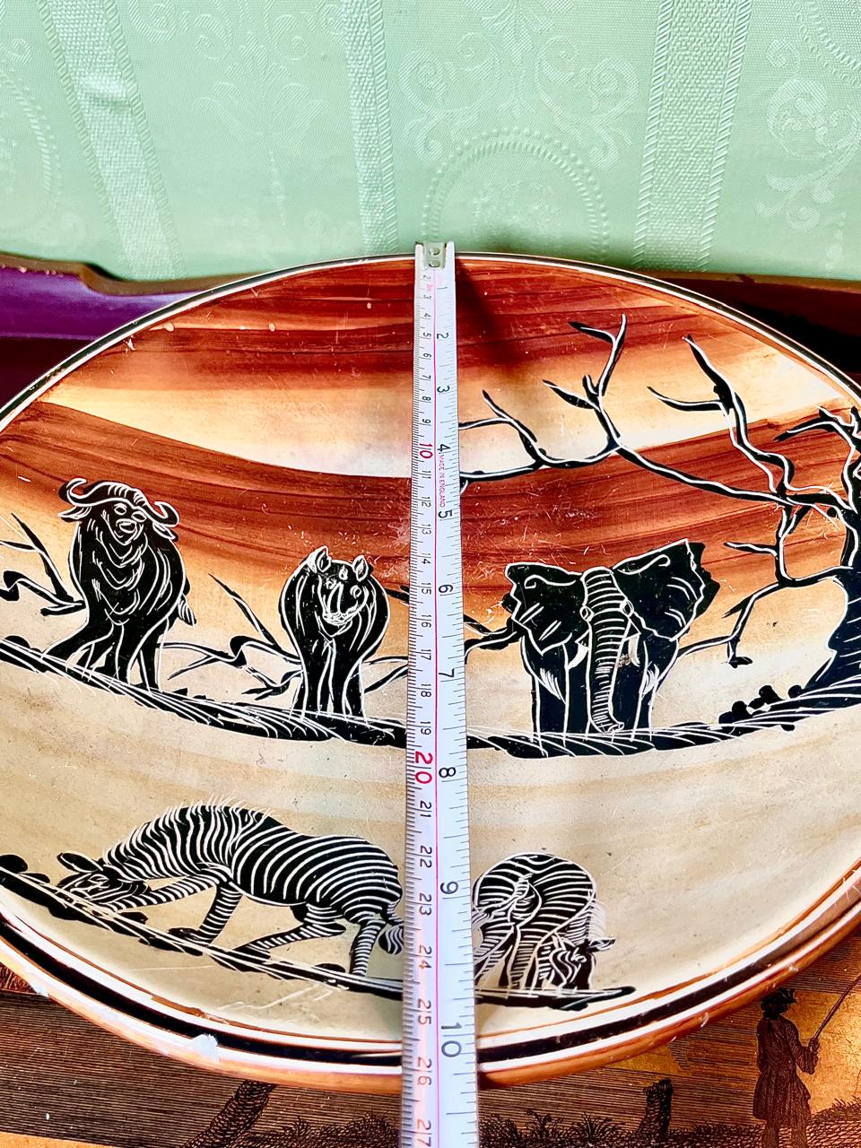 African Wildlife Serving Bowl 10 Inch