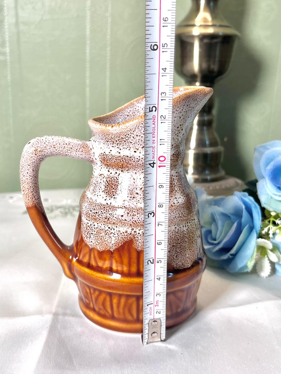 Revol France Brown Speckled Ceramic Jug 13cm