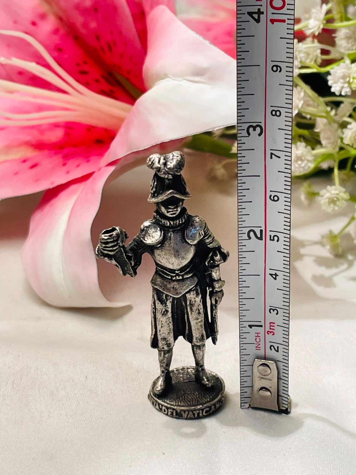 Silver-Tone Medieval Knight Miniature Figurine – 3 Inch