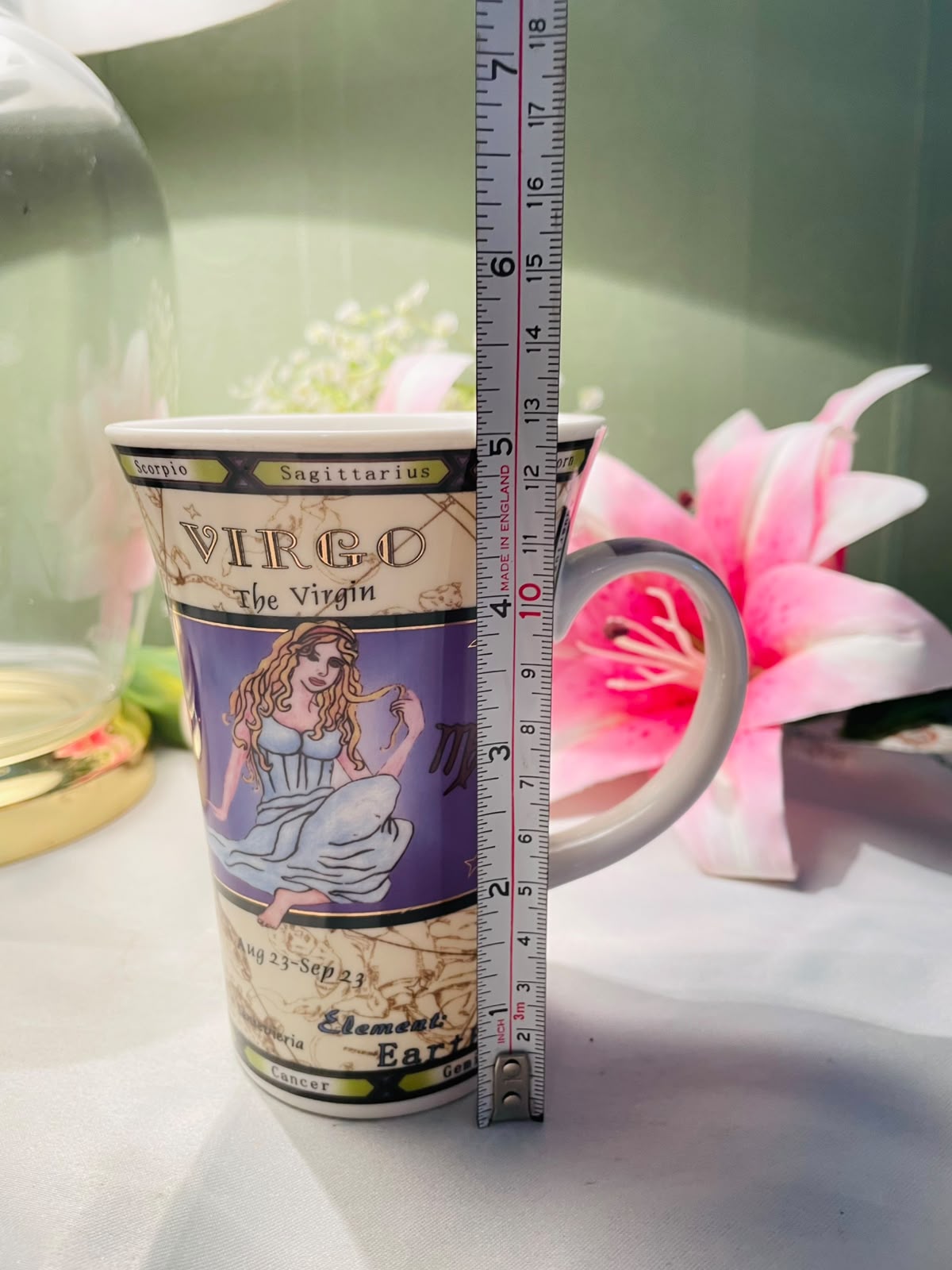 Virgo Zodiac Ceramic Coffee Mug The Virgin Design 12 cm