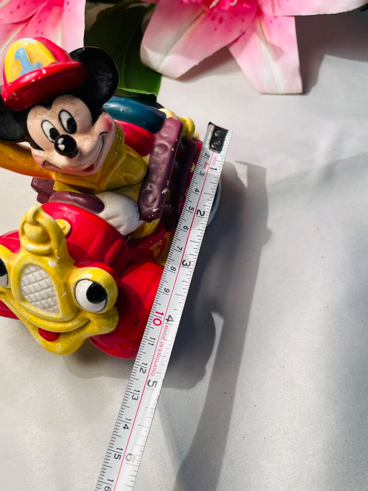 Mickey Mouse Racing Car Figurine 13 cm