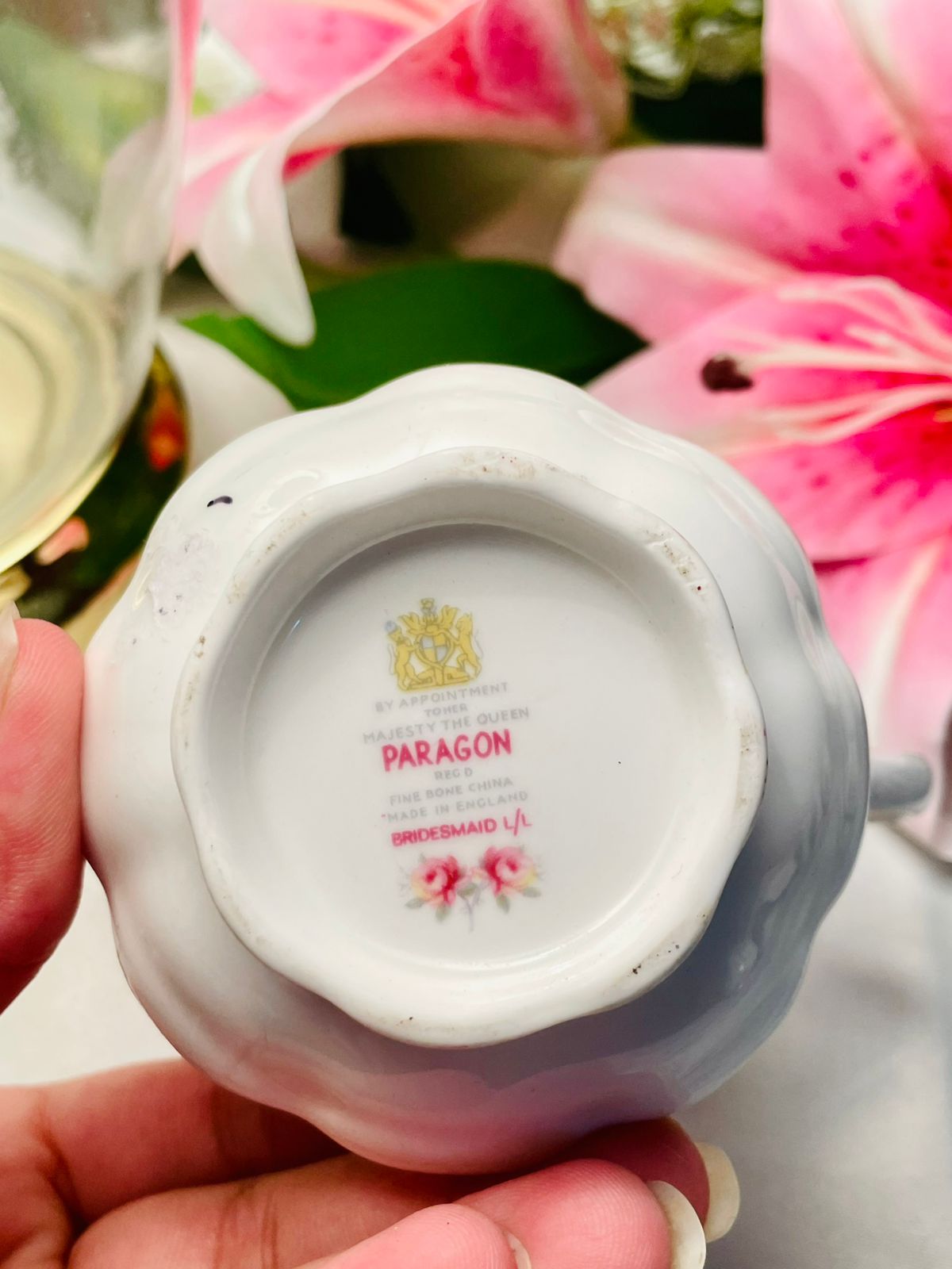 Paragon Bridesmaid Fine Bone China Creamer Jug Floral 3.5 Inch
