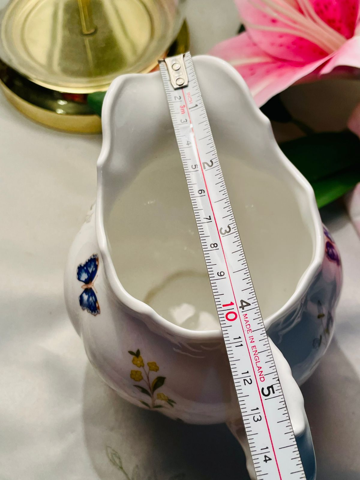 Aynsley Cottage Garden Bone China Floral Jug – 5in
