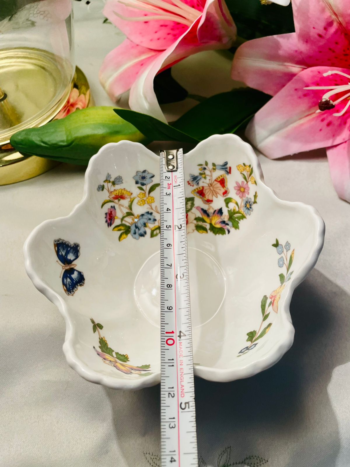 Aynsley Cottage Garden Bone China Floral Bowl – 5in