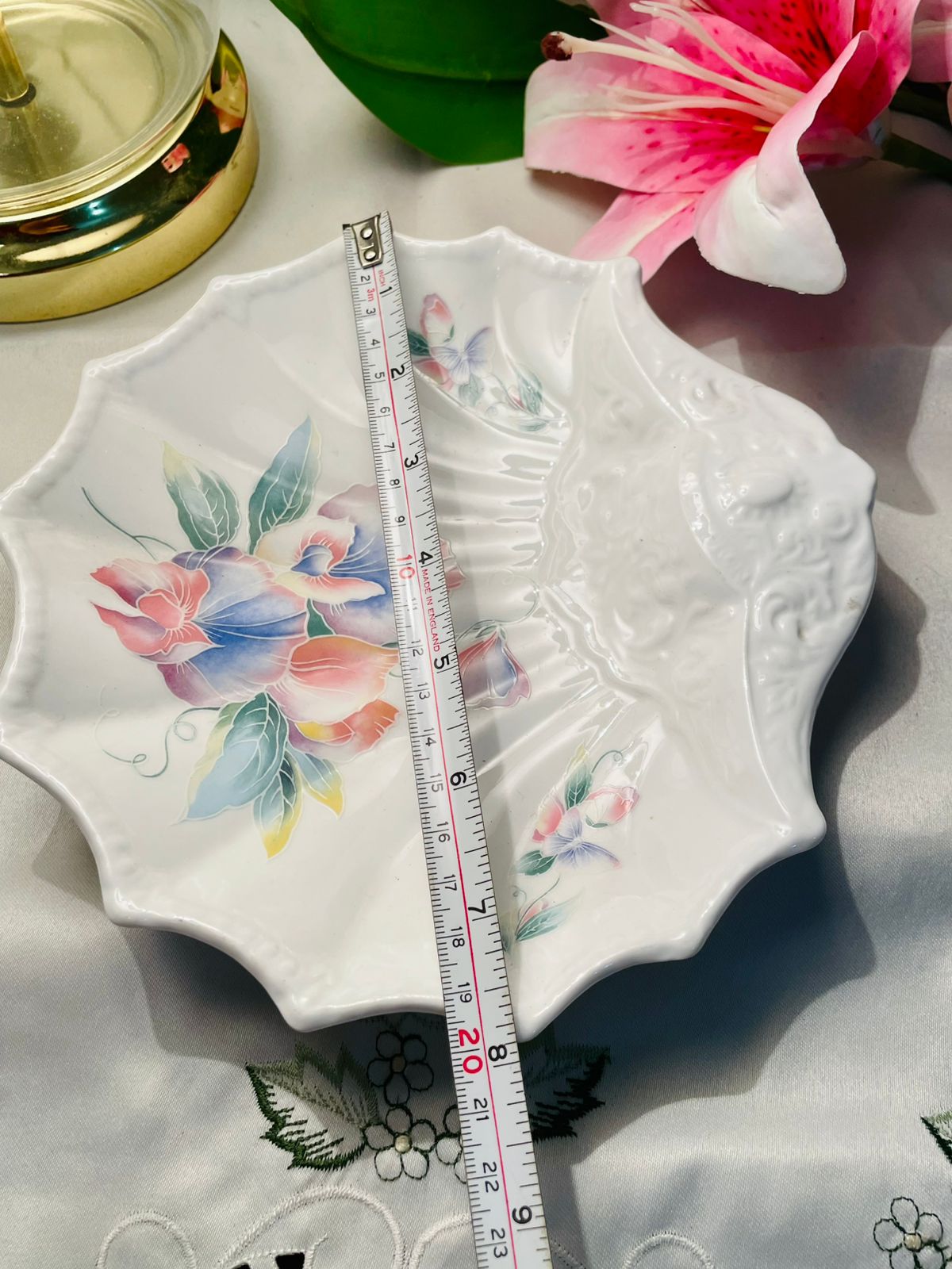 Aynsley Little Sweetheart Bone China Floral Dish – 8in