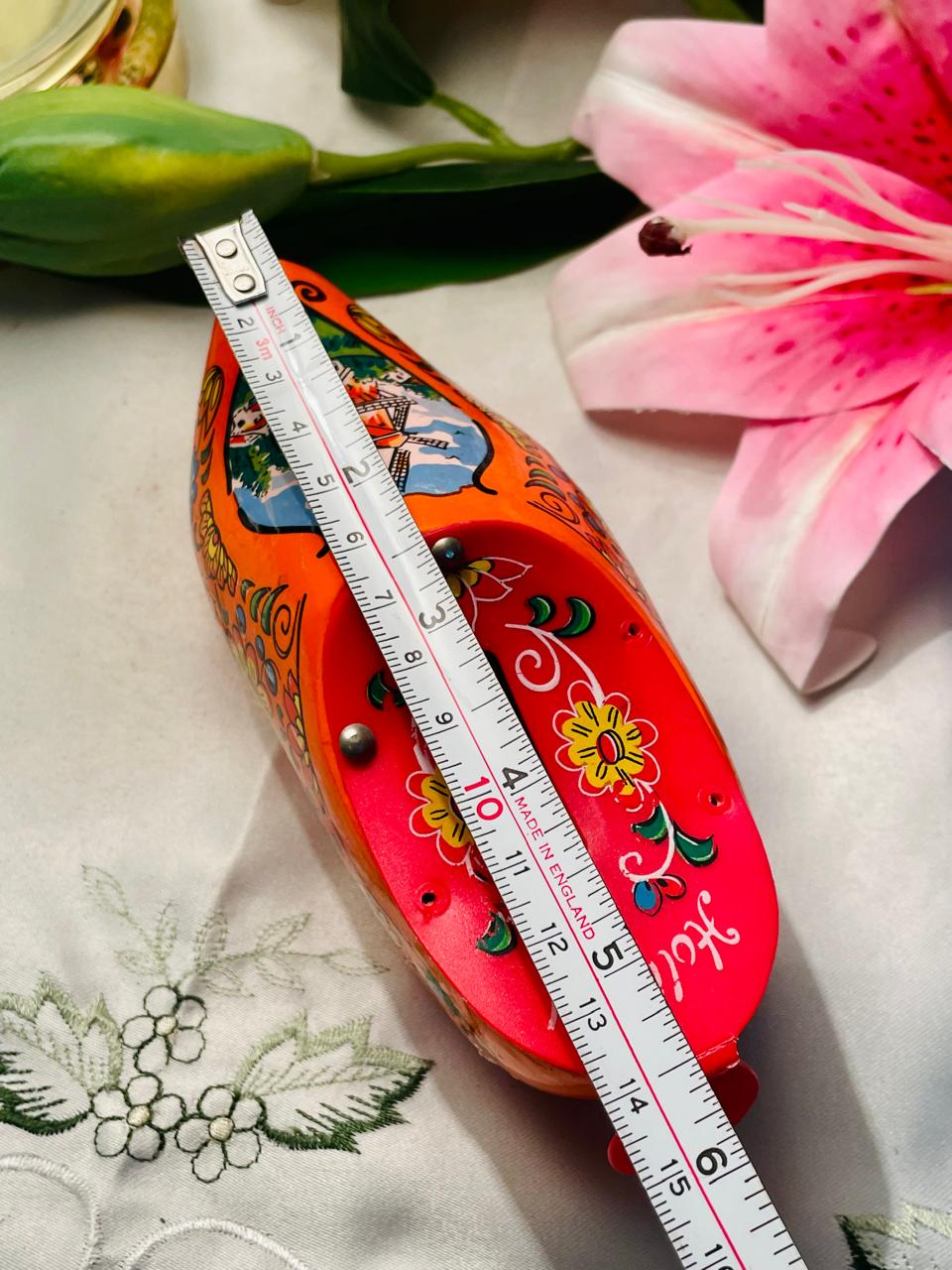 Holland Wooden Clog Coin Bank – Approx. 6 Inch