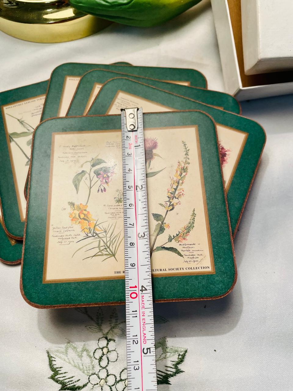Pimpernel RHS Botanical Floral Coasters Set of 6 Approx. 10 cm