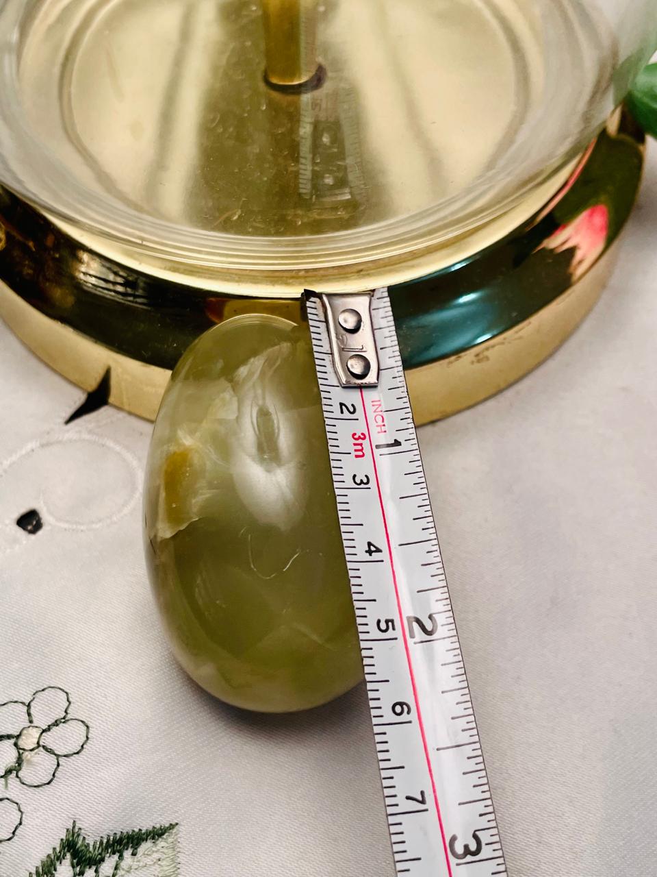 Polished Green Stone Decorative Egg Approx. 6 cm