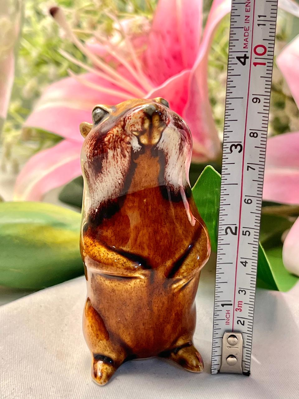 Vintage Brown Animal Figurine, Approx. 3.5 in