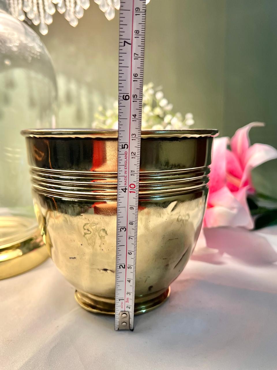 Vintage Brass Planter, Approx. 5.5 in