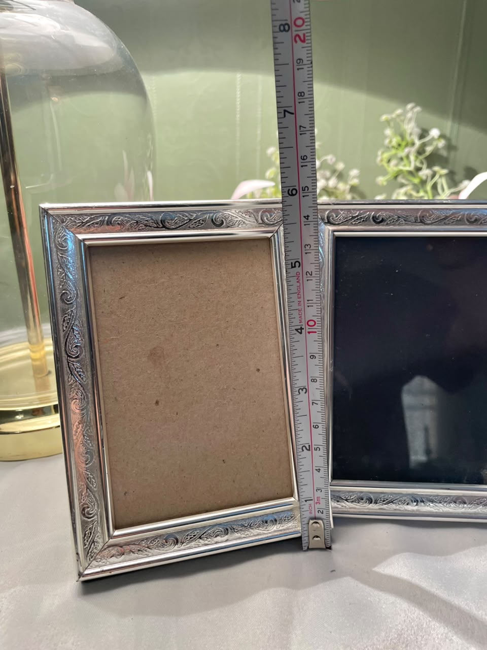 Ornate Silver Photo Frame Set, 2-Piece, Approx. 6 in