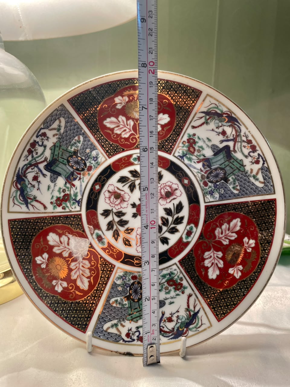 Asian-Style Floral & Bird Decorative Ceramic Plate, 1-Piece, 8 in