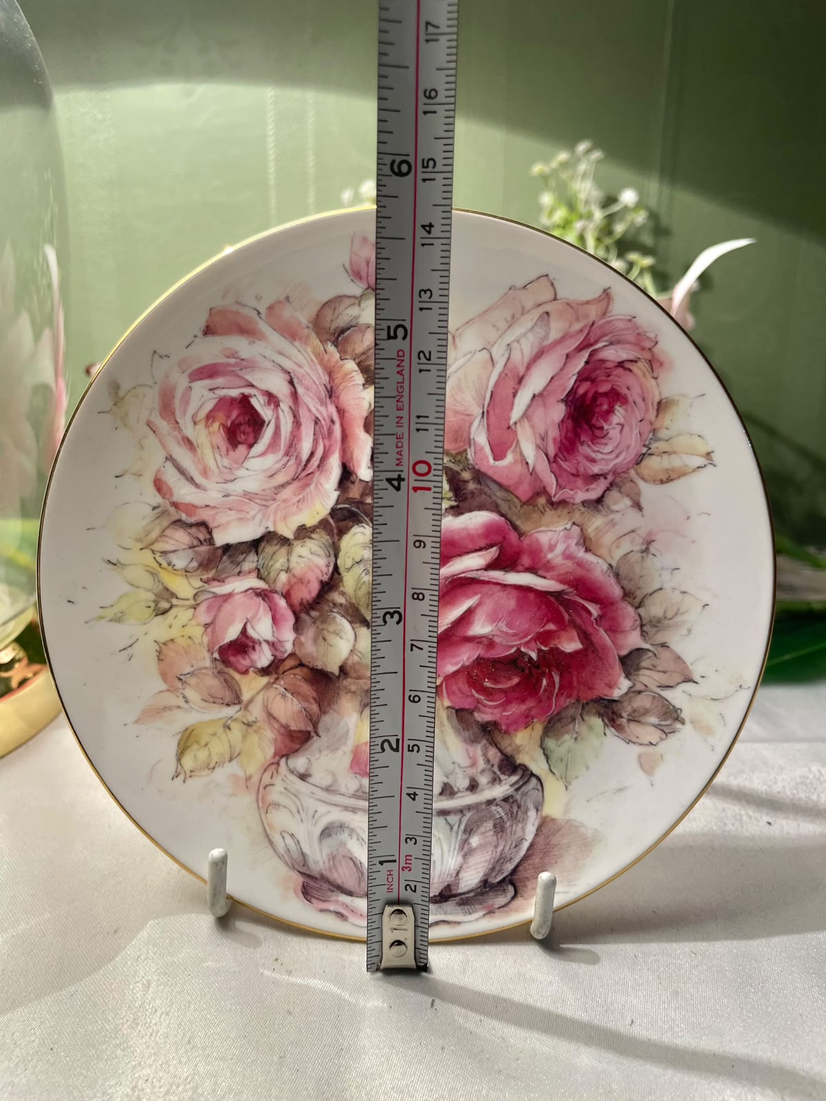 Harrogate Cruse Rose Fine Bone China Plate, 1-Piece, 6 in