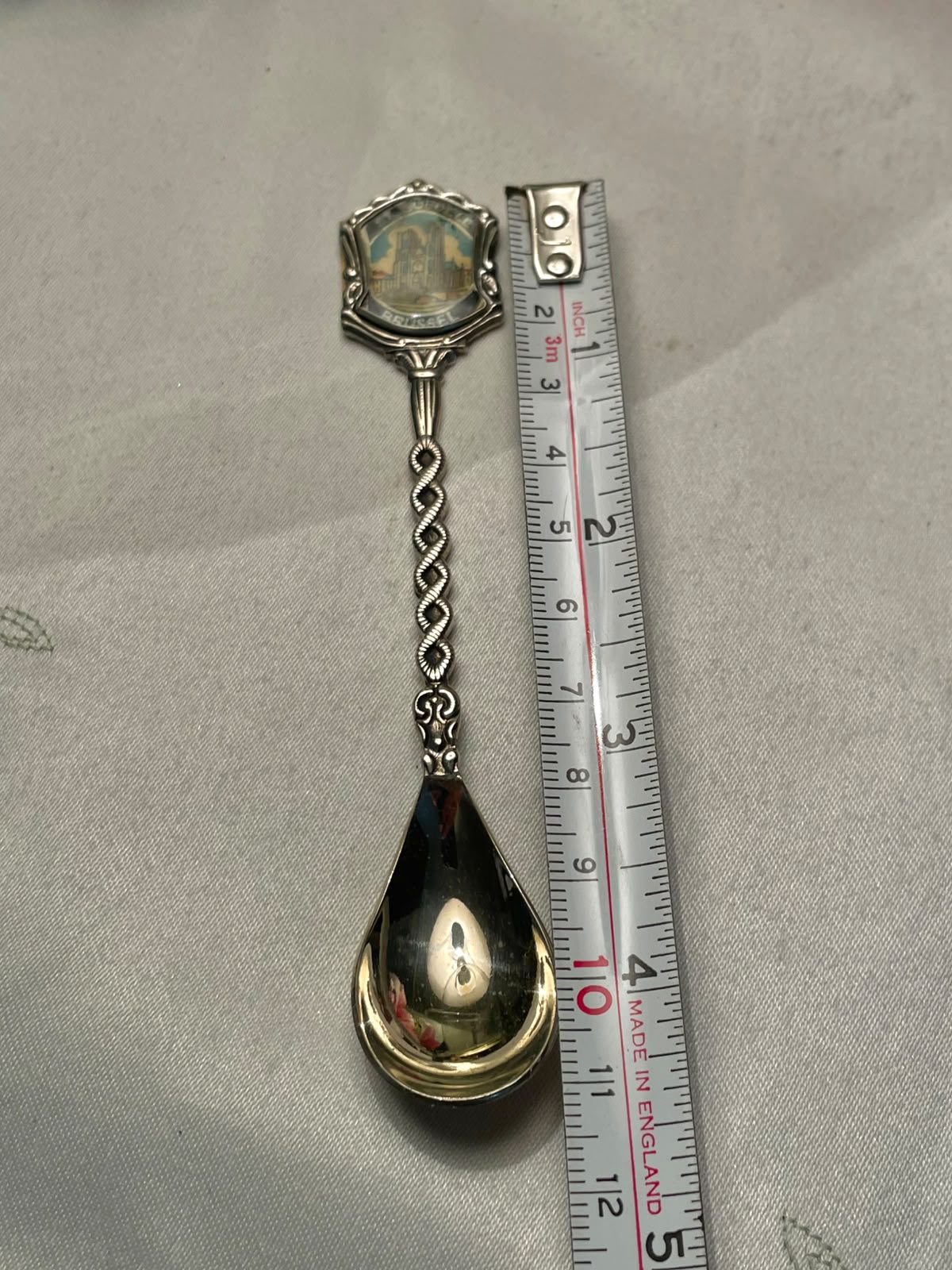 Brussels Souvenir Silver-Tone Decorative Spoon 4.5 in
