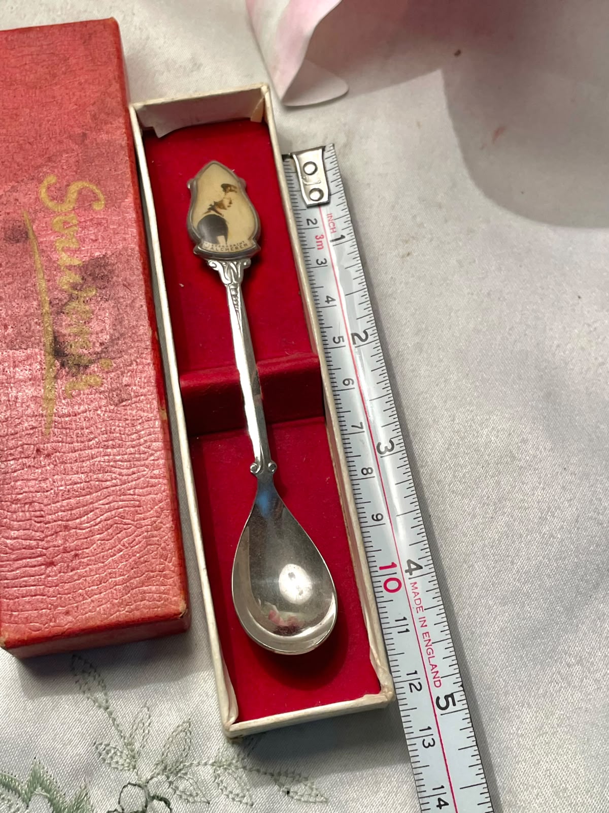 Dutch Costume Silver-Tone Souvenir Spoon with Box 4.5 in