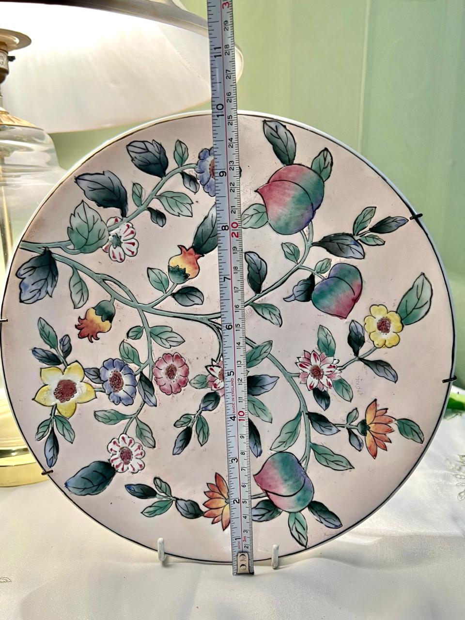 Floral Fruit Decorative Wall Plate 10"