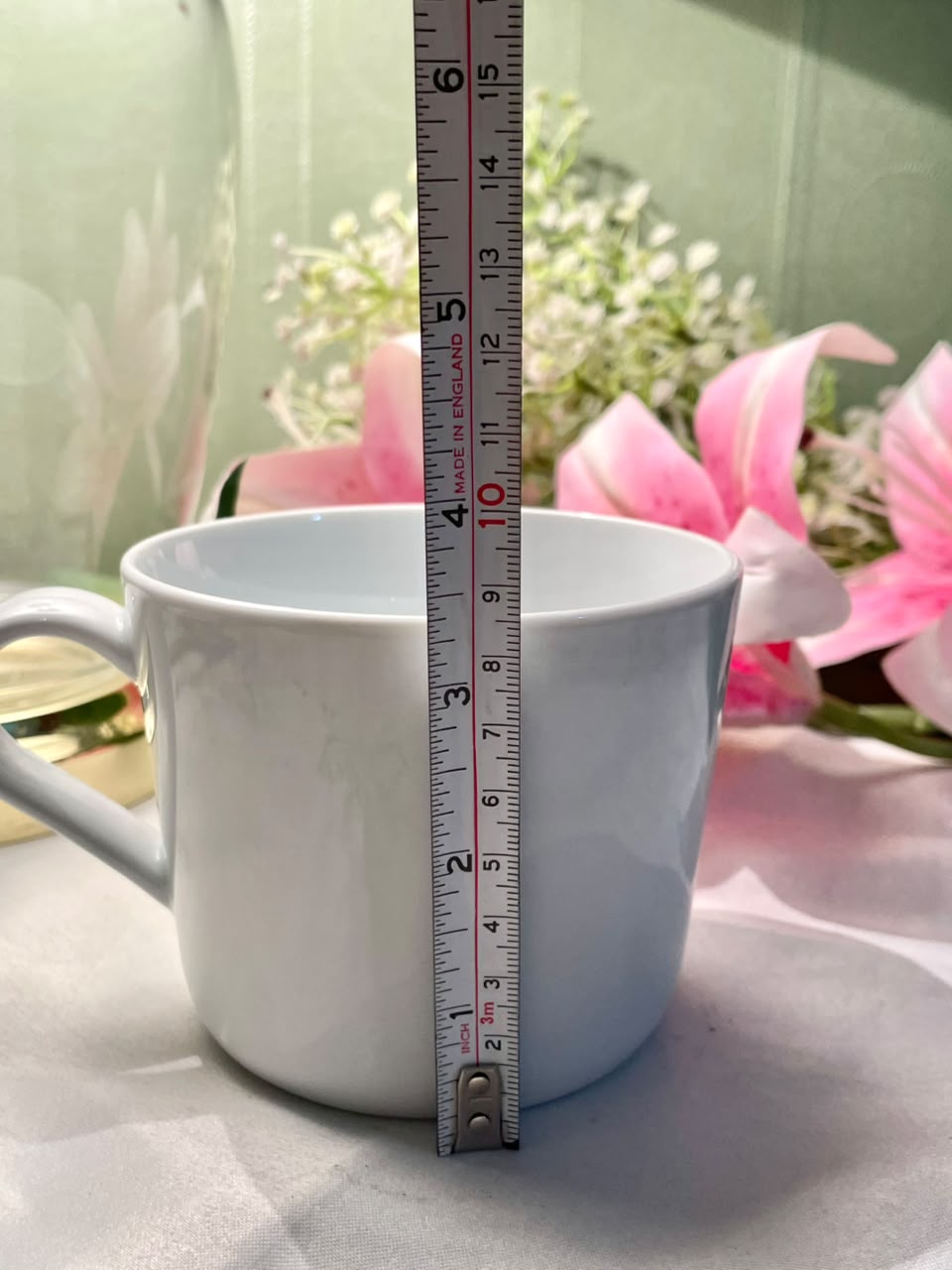Ikea Plain White Ceramic Soup Mug Large 10cm