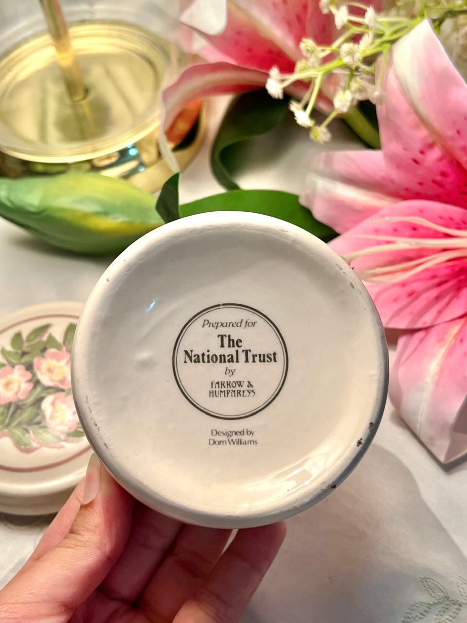 Floral Lidded Trinket Jar 4 in