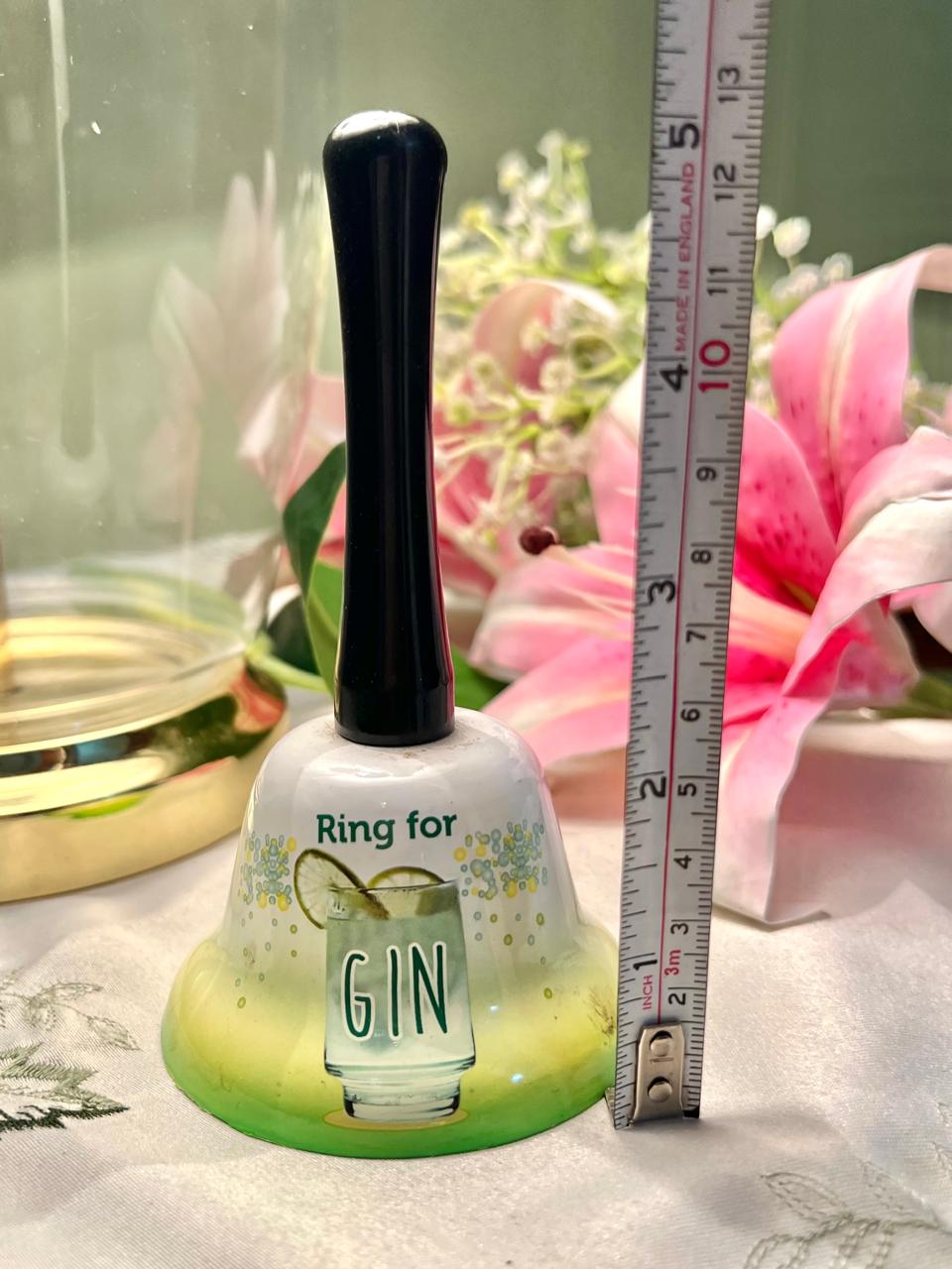 Ring for Gin Ceramic Hand Bell 5 in
