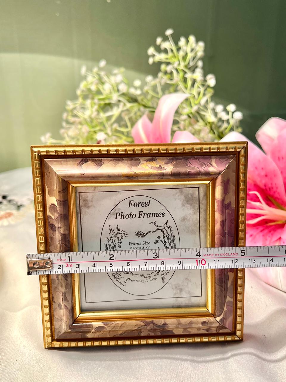 Forest Gold-Tone Photo Frame 3.5 x 3.5 Inch