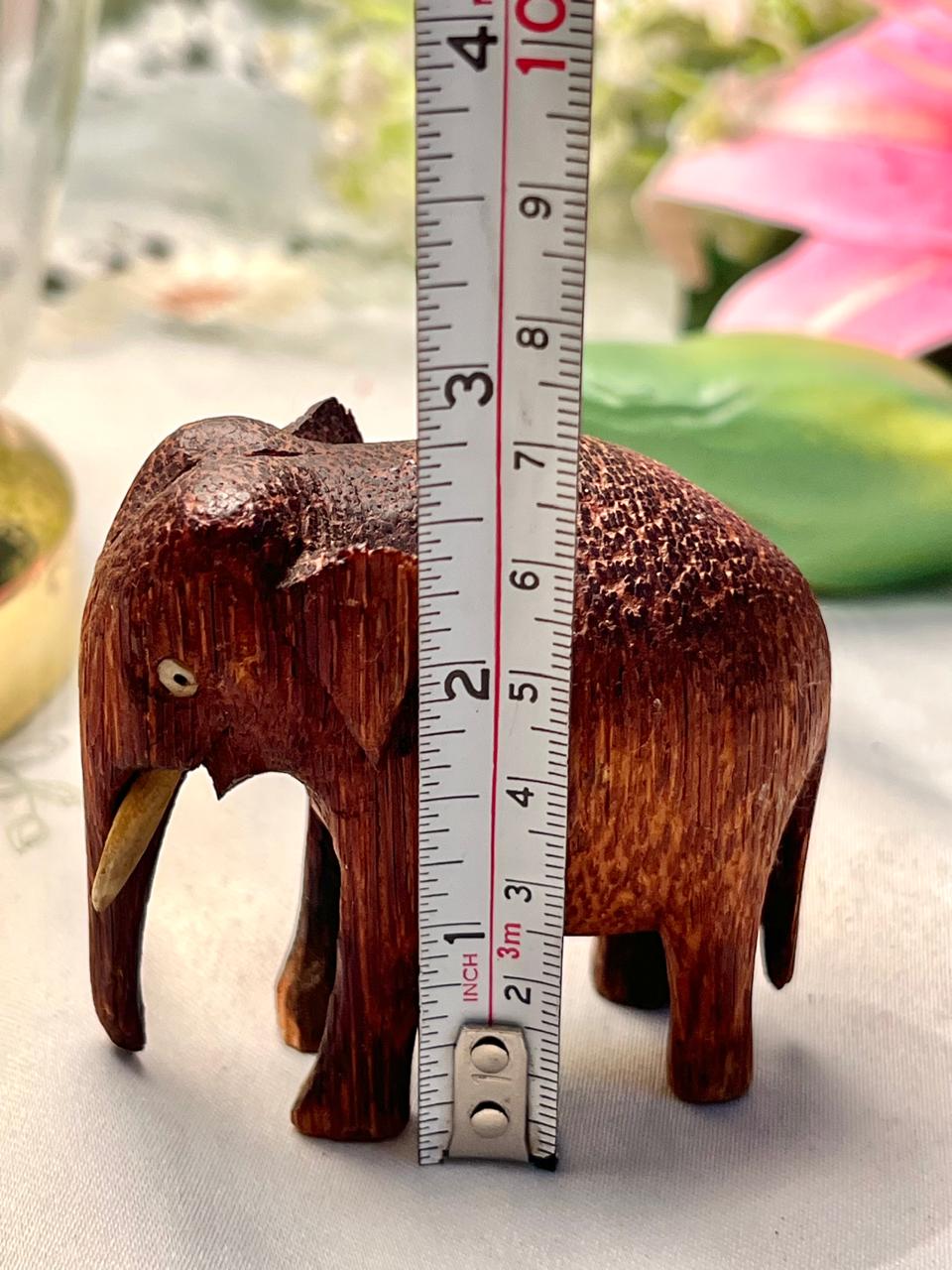Brown Elephant Miniature Figurine – Approx. 3 Inch