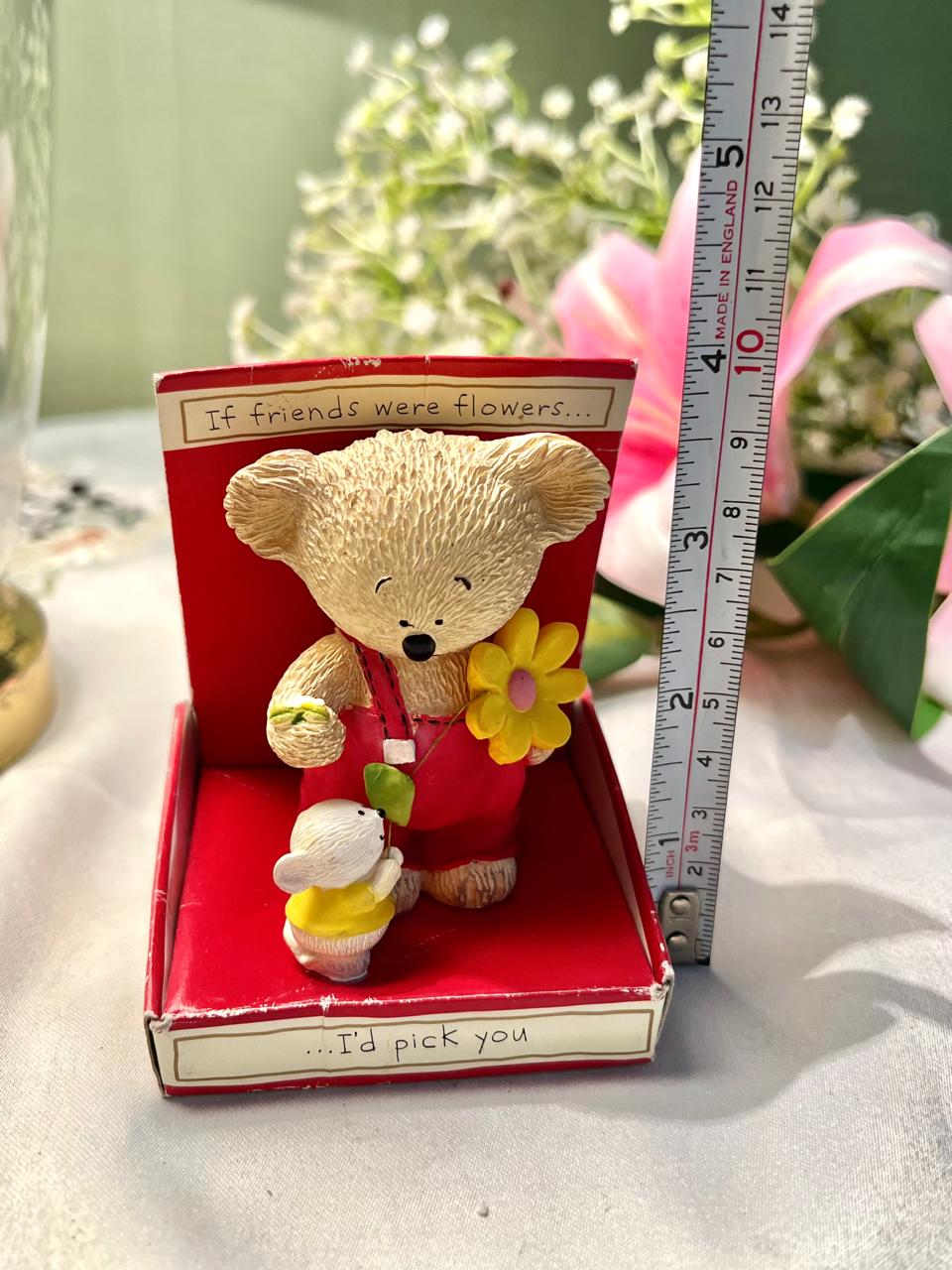 Teddy Bear & Mouse Friendship Figurine 4 in