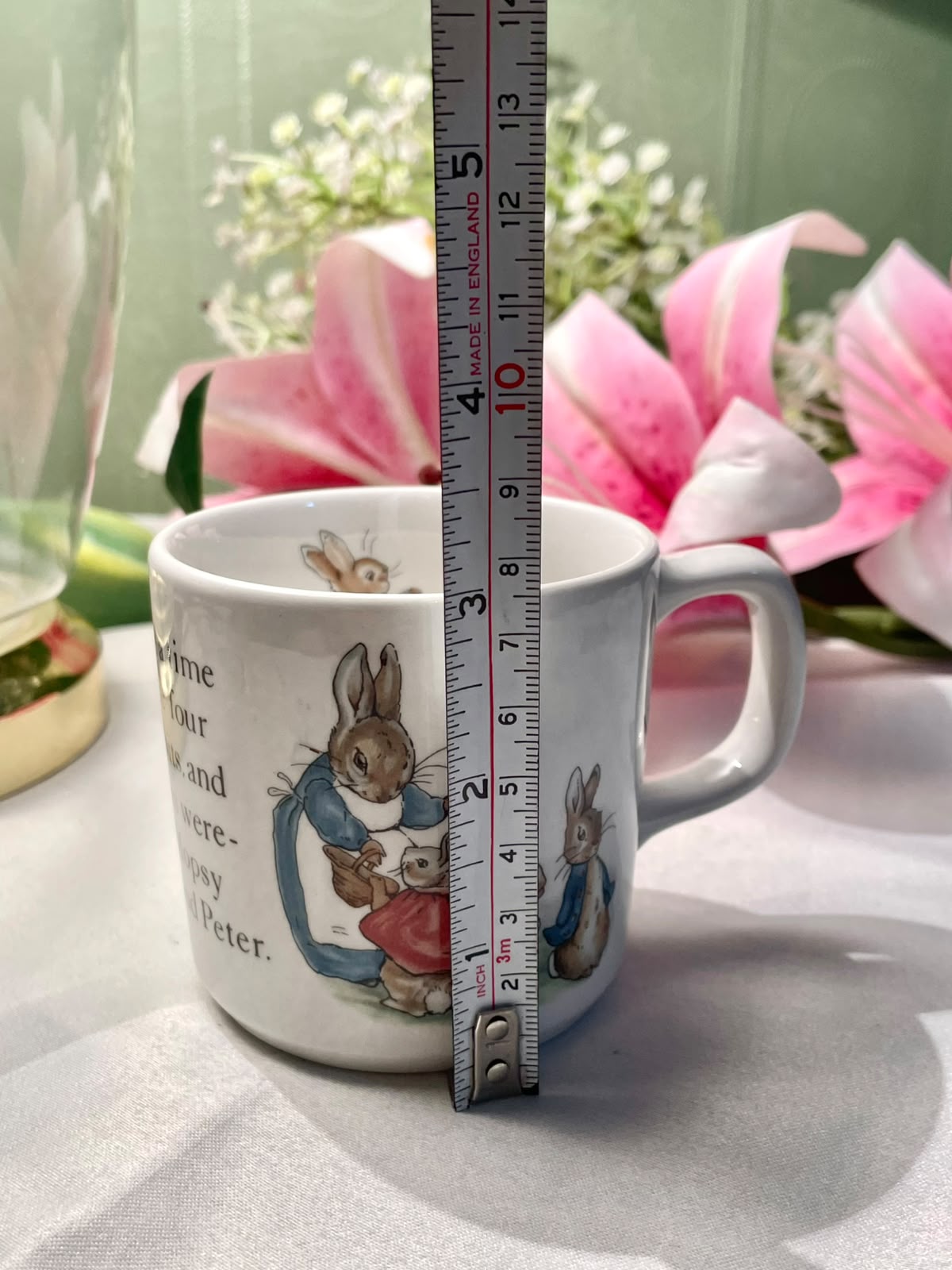 Wedgwood Peter Rabbit Beatrix Potter Mug Made in England 3 in