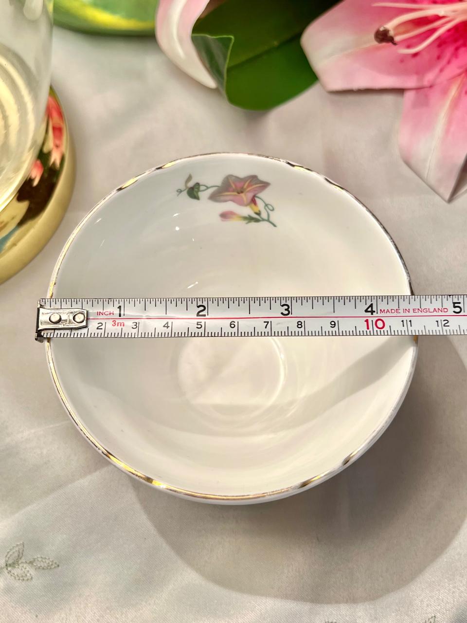 Regency Bone China Convolvulus Floral Bowl 4.5"