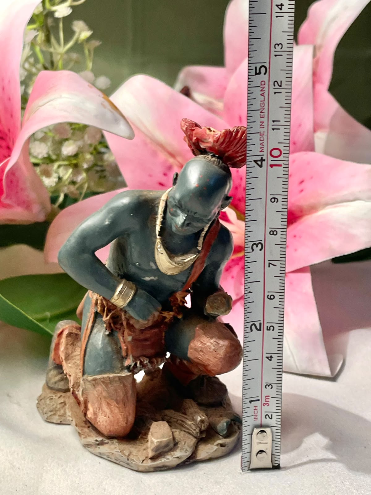 RARE FIND Seated Figure Figurine Approx. 4 in