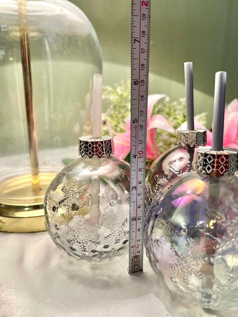 Crystal Snowflake Sipper Bottle – Elegant Glass Sipper, Each Piece 15 cm