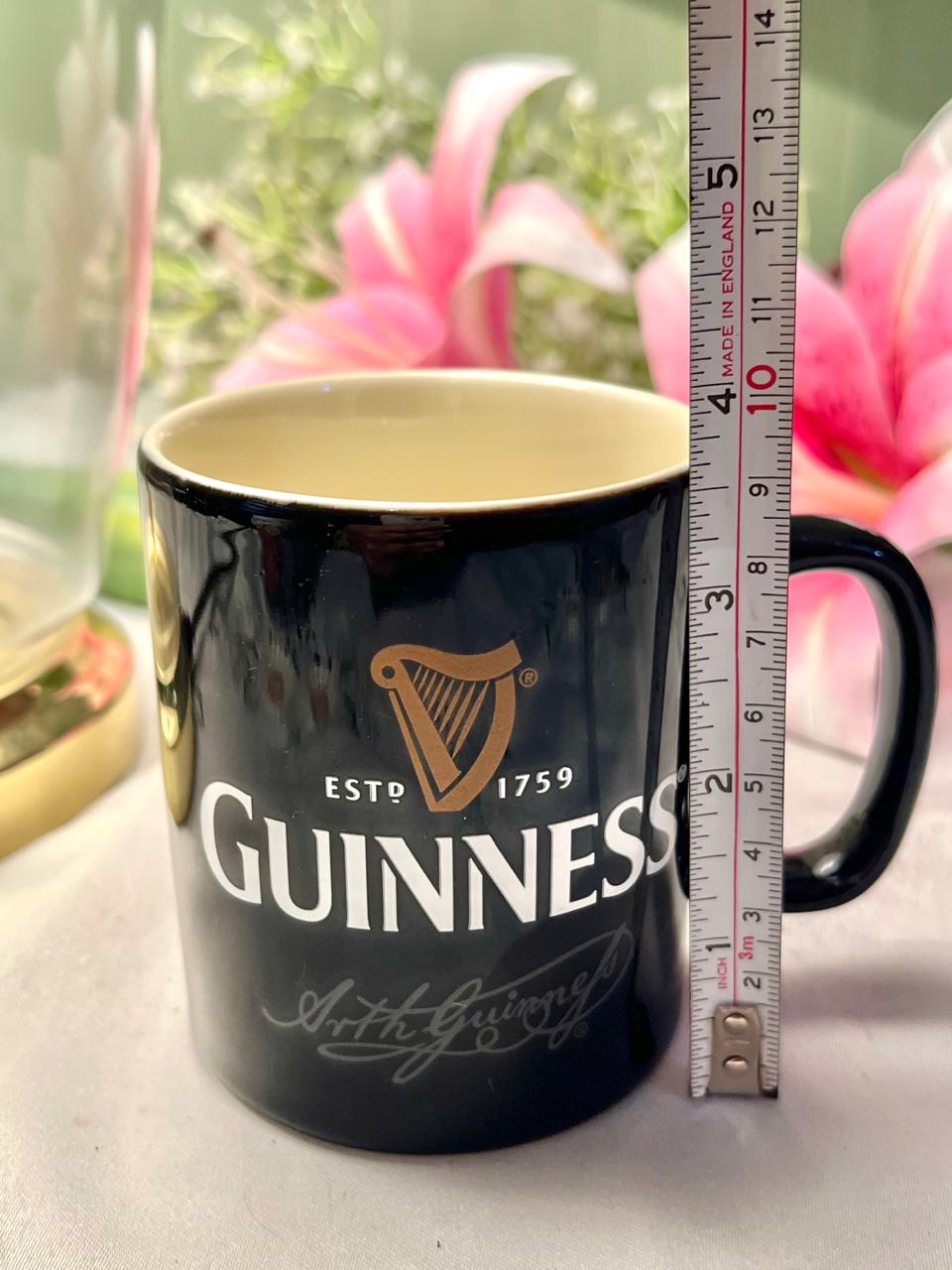 Guinness Black Ceramic Mug with Harp Logo 8 cm