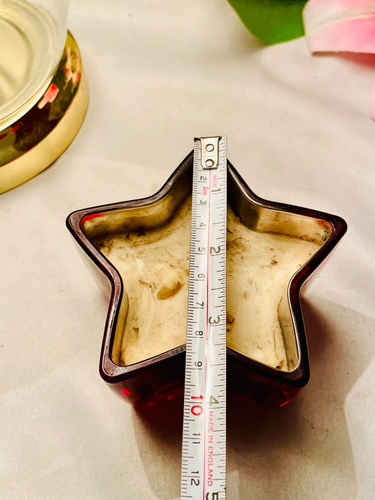 Red Crystal Star Scented Candle Holder 10cm