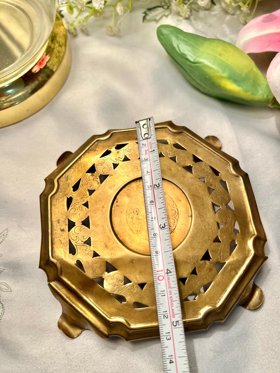 Pierced Brass Decorative Trivet Stand 13 cm