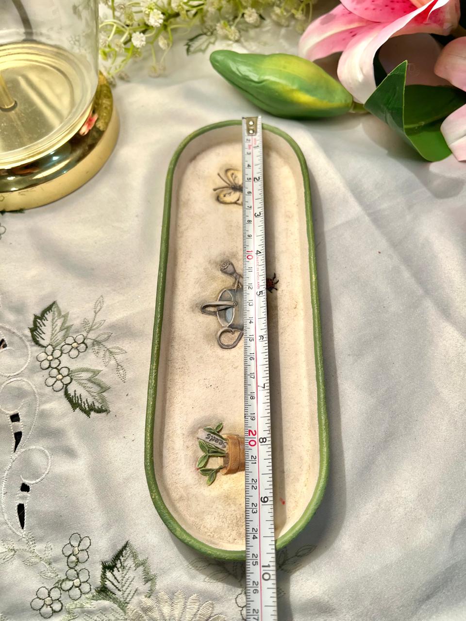 Garden-Themed Ceramic Trinket Tray 25 cm