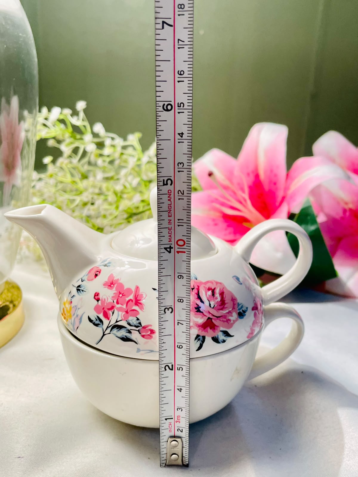 Floral Ceramic Tea-for-One Teapot & Cup Set