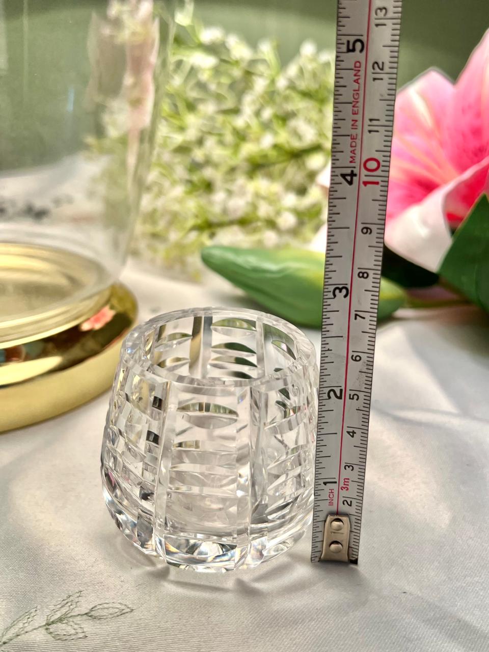 Vintage Cut Crystal Tealight Holder – 2.5 Inch