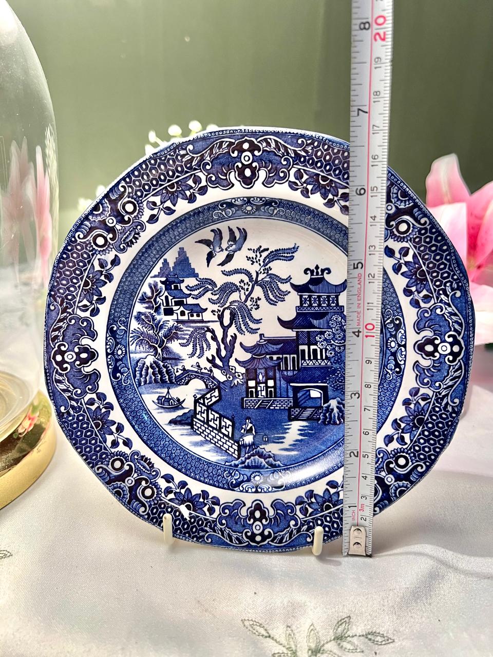 Vintage Burleigh Ware Blue & White Willow Plate – 7 Inch