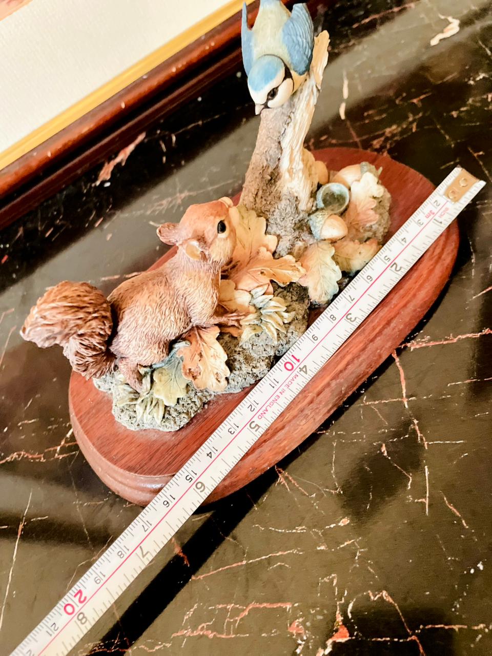 Border Fine Arts Figurine – Baby Squirrel & Blue Tit (1991, Handmade in Scotland)