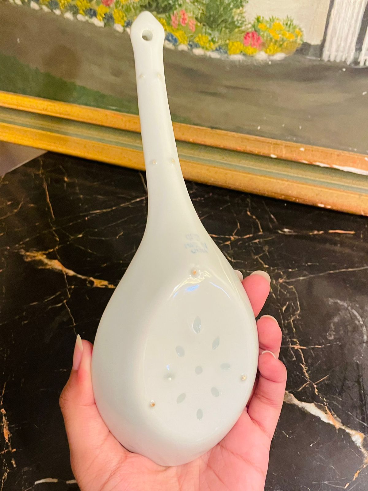 Traditional Chinese Style Porcelain Ceramic Soupladle large spoon – Classic Asian Tableware
