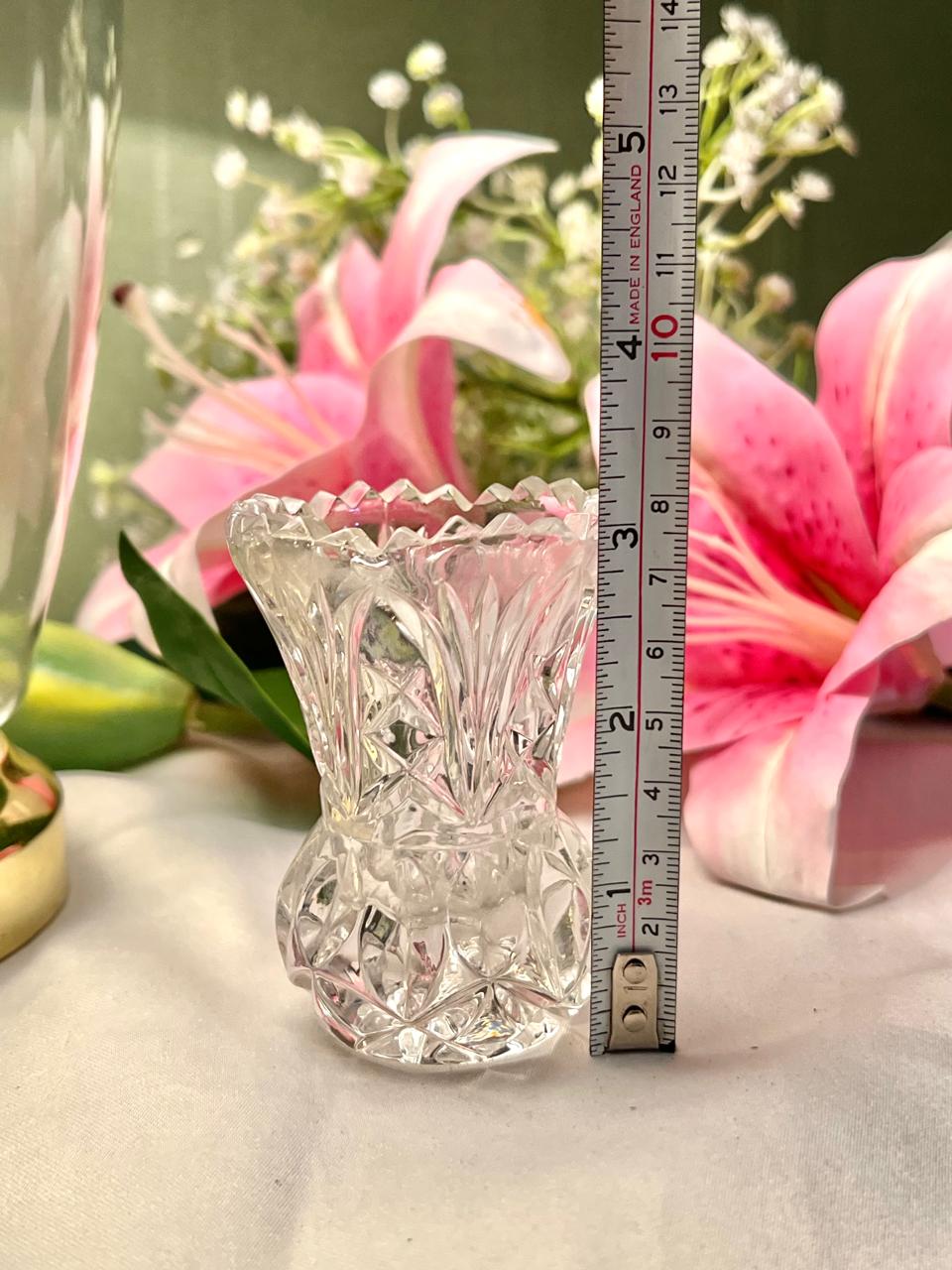 Clear Crystal Mini Vase – Approx. 3 Inch