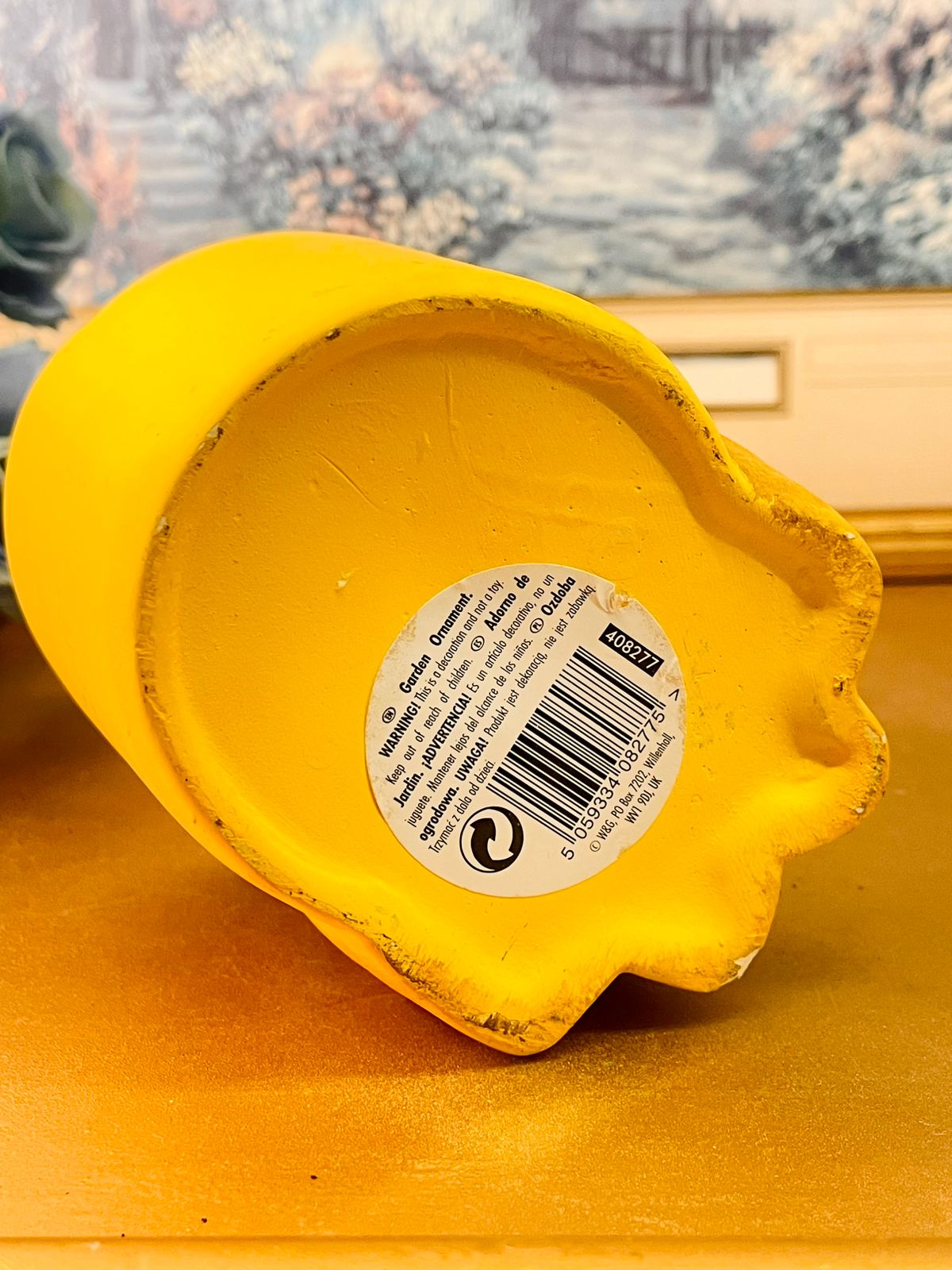 Cute Lion Ceramic Planter Yellow Animal Pot Decor