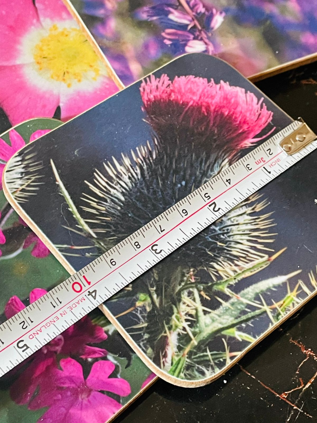 Castle Floral Coasters Set of 5 – Made in Scotland