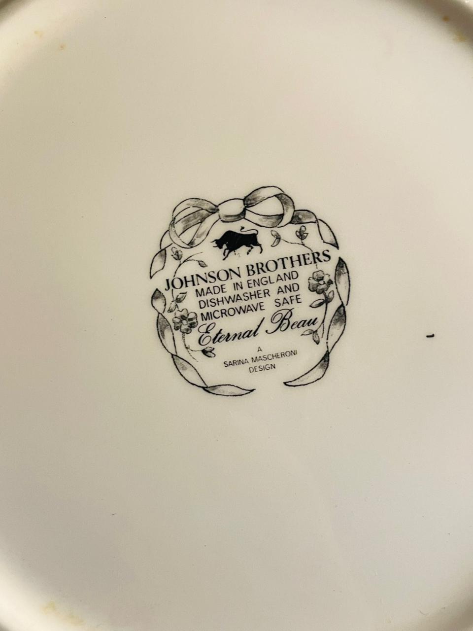 Johnson Brothers Eternal Beau Octagonal Dinner plate – Vintage English Stoneware