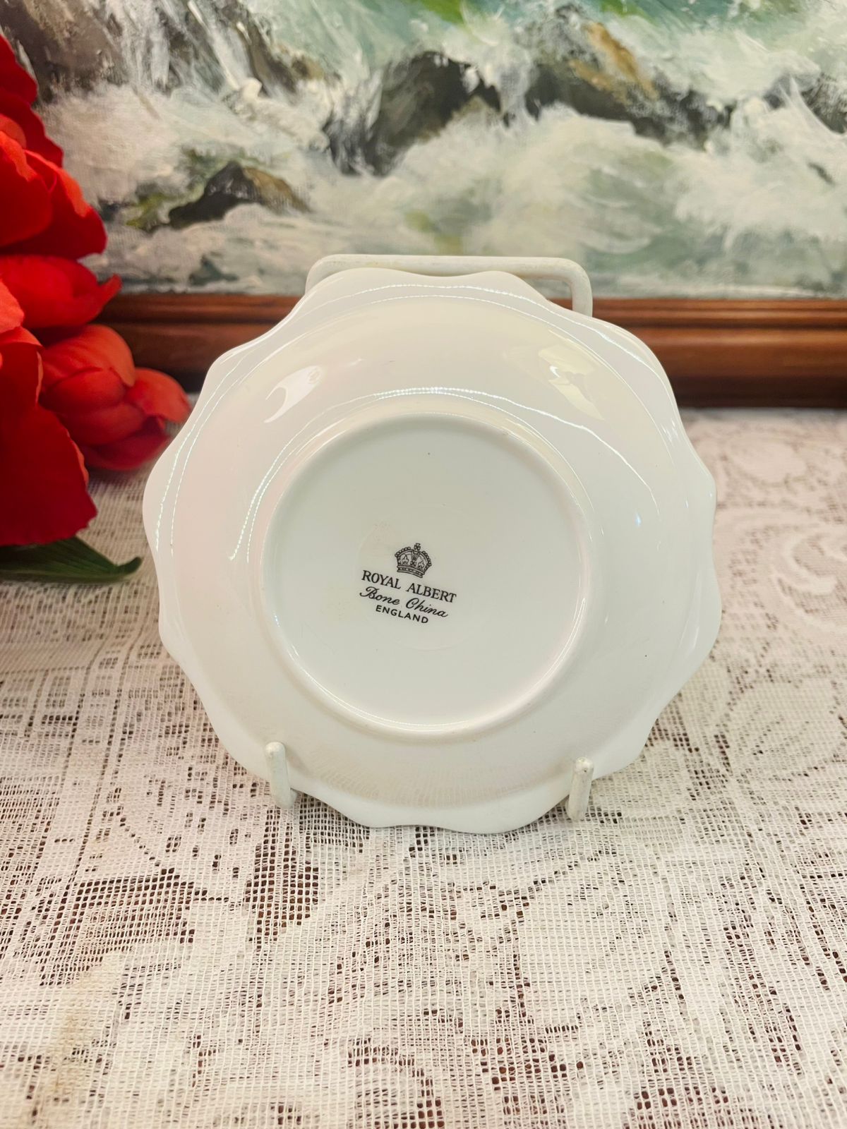 Royal Albert White Flower Bone China Mini Plate 4.2 inch