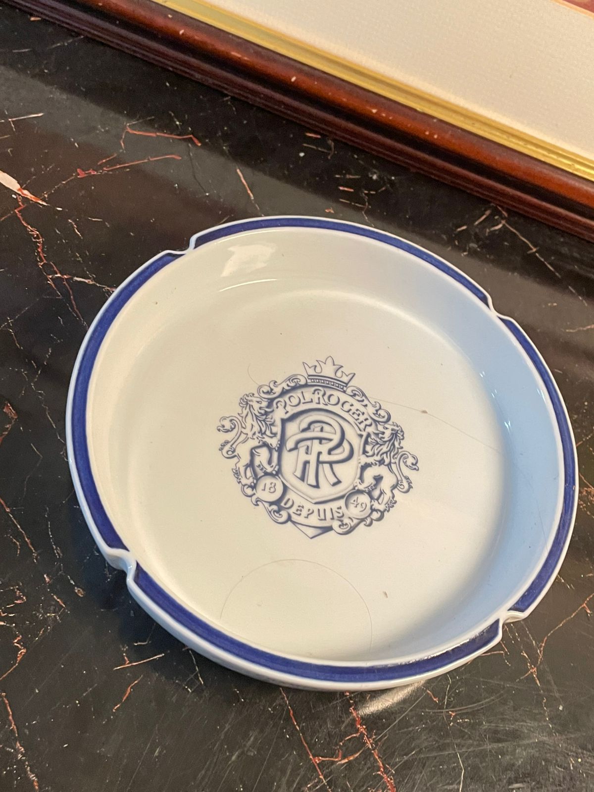 Vintage Pol Roger Porcelain Ashtray – Bavaria, 1949 Design
