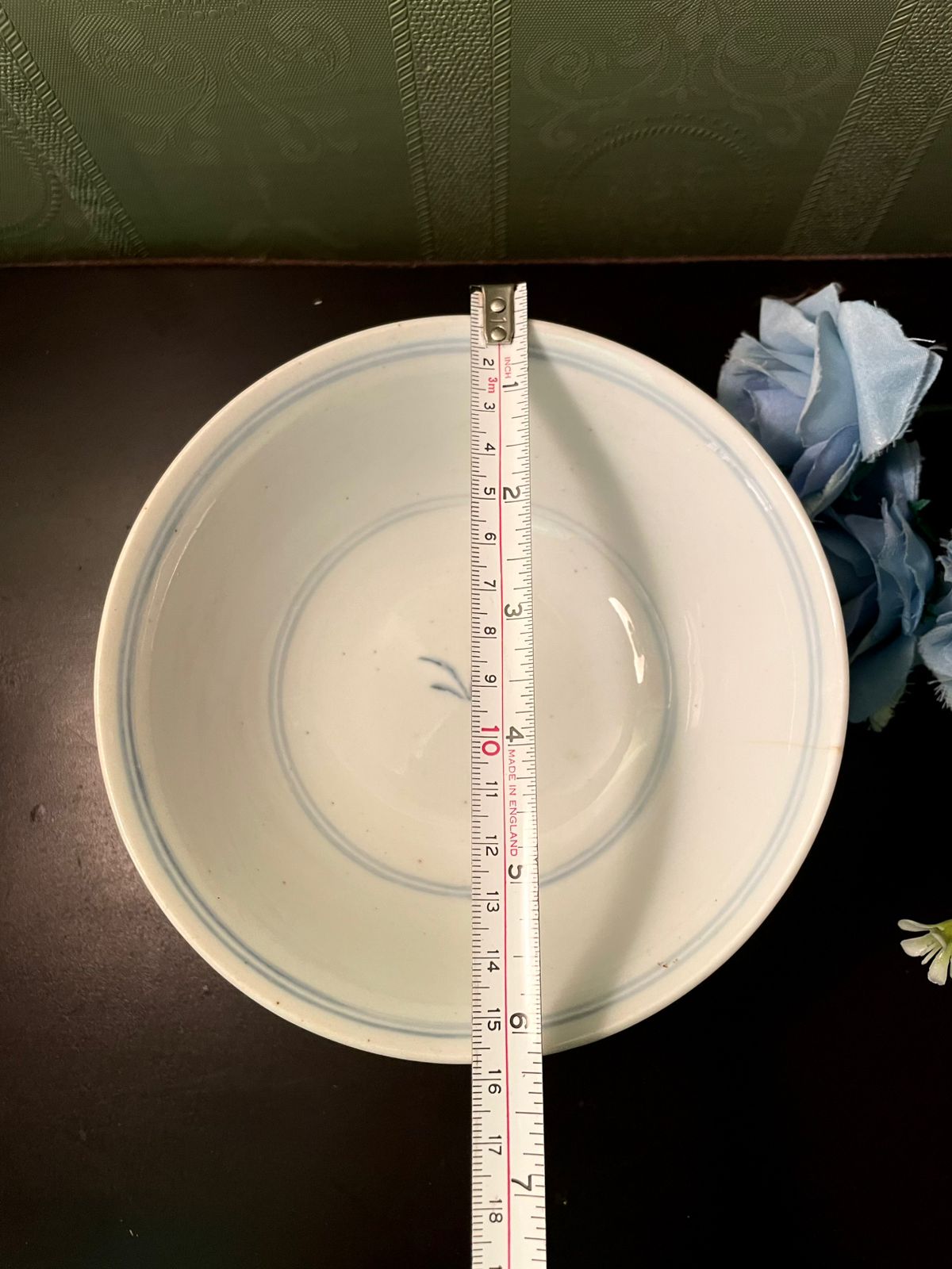 Blue & White Floral Ceramic Serving Bowl 6 Inch